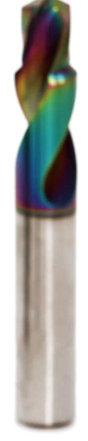 Coated carbide tool: multicolour design.