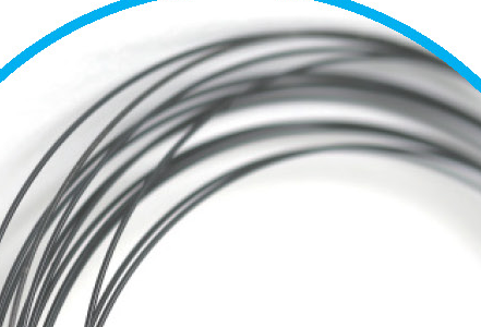 Coiled medical wire.