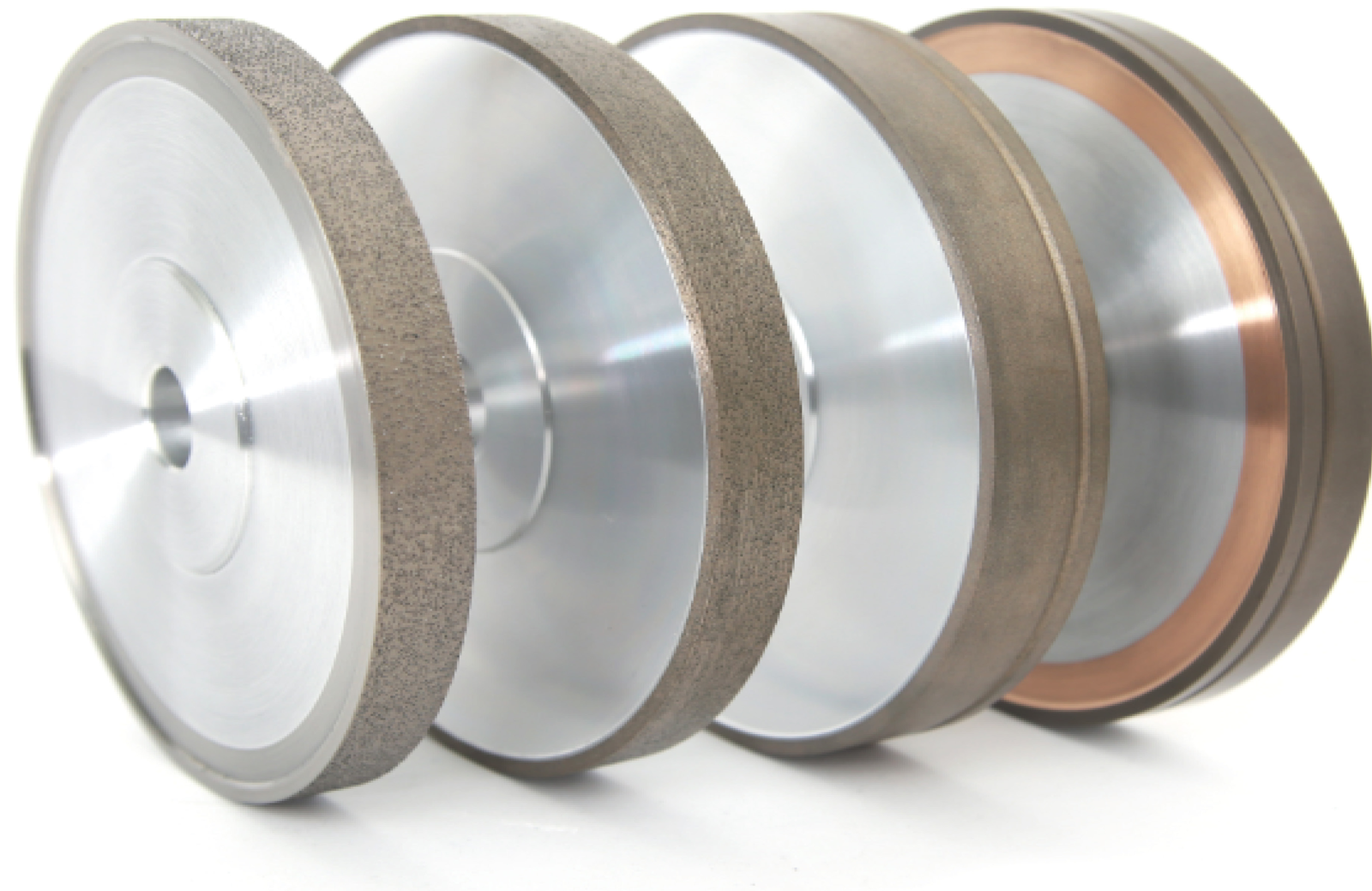 Grinding-wheel range for optical lenses.