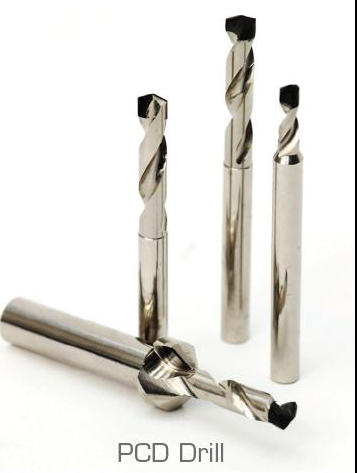 PCD drills in different sizes and views.
