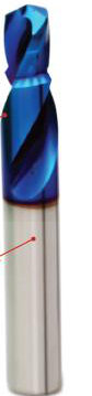 Coated carbide tool: blue design.
