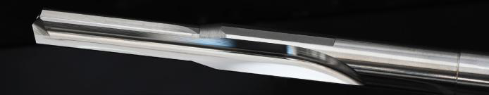 Polished surface of an ET110 carbide drill.