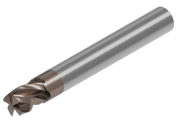 Square end mill for side and planar machining: brown variant.