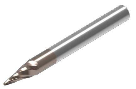 Taper ball end mill: brown coating variant.