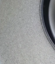 Oberflächendetail nach dem Laserauftrag.