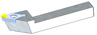 Kontaktlinsenwerkzeug mit Hartmetallhalter.