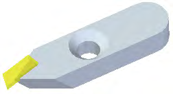 SCD-Schneidplatte für die IOL-Bearbeitung.