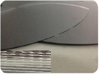 Wafer edge and stacked wafers in the application image.