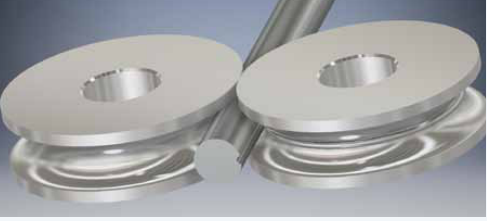 Carbide rolls as a workpiece example.