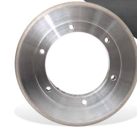 Metal-bonded diamond wheel.