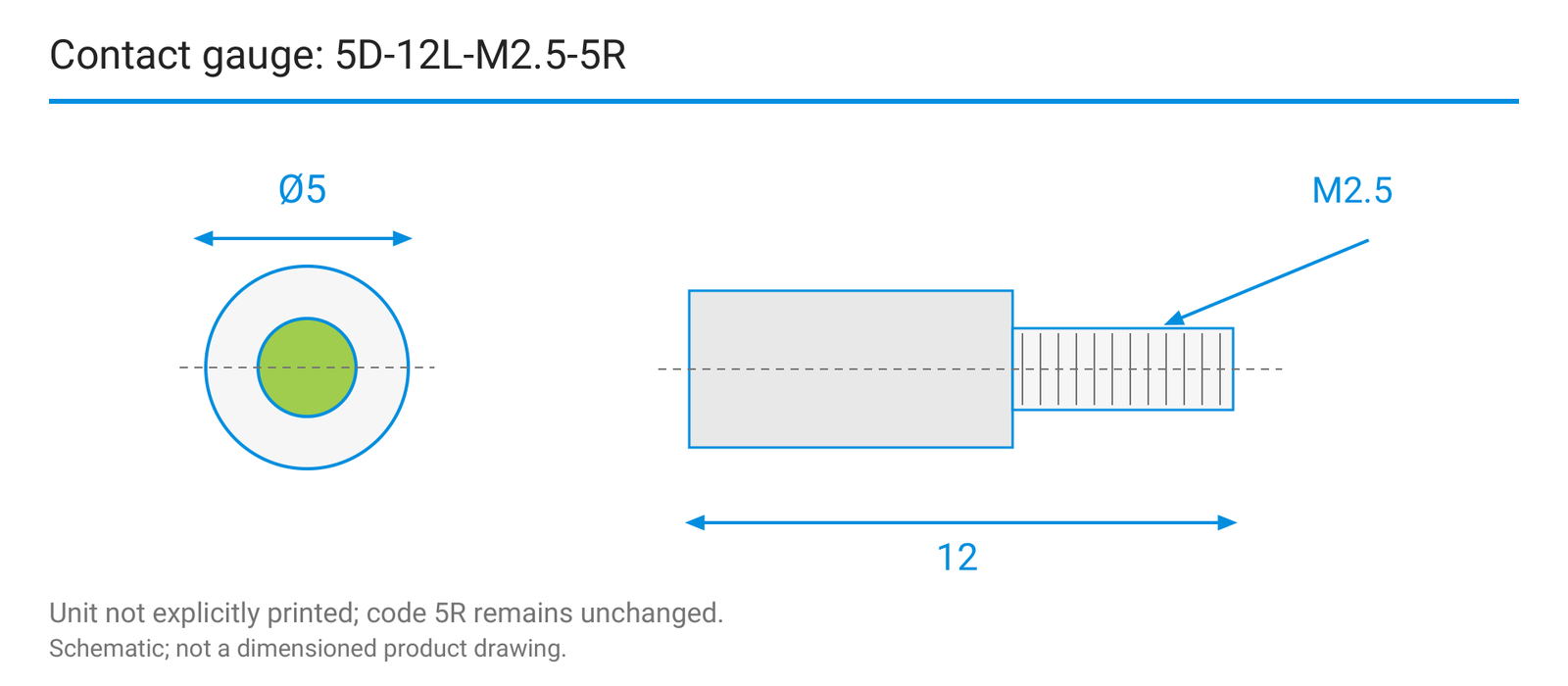 Contact gauge: 5D-12L-M2.5-5R.