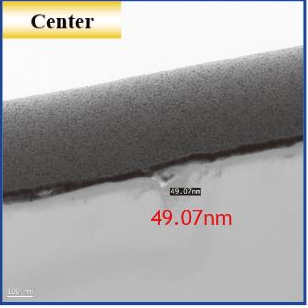 Vitrified #8000, centre: original Q233 measurement image with markings and scale.