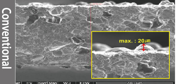 Conventional side surface, original image.
