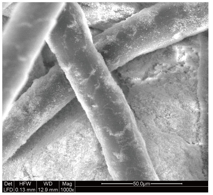 Pad felt structure with original scale.