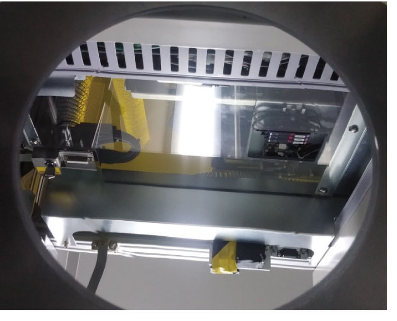 Illustrated polishing application in the machine.