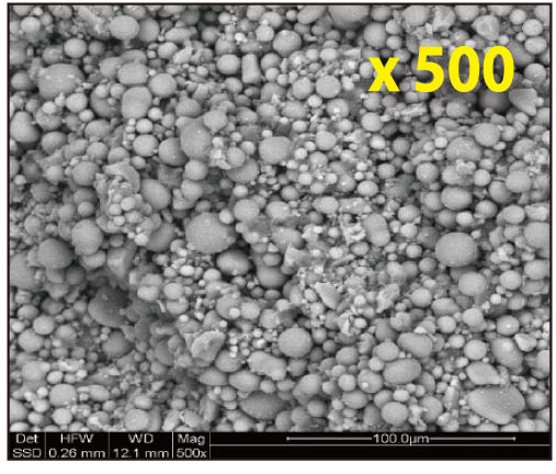 Gettering polishing pad: microstructure X500.