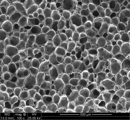 Structure of a silicon wafer wheel for fine grinding; original scale retained.