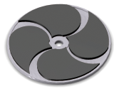 Additional illustrated GDP wheel configuration with four polishing areas.