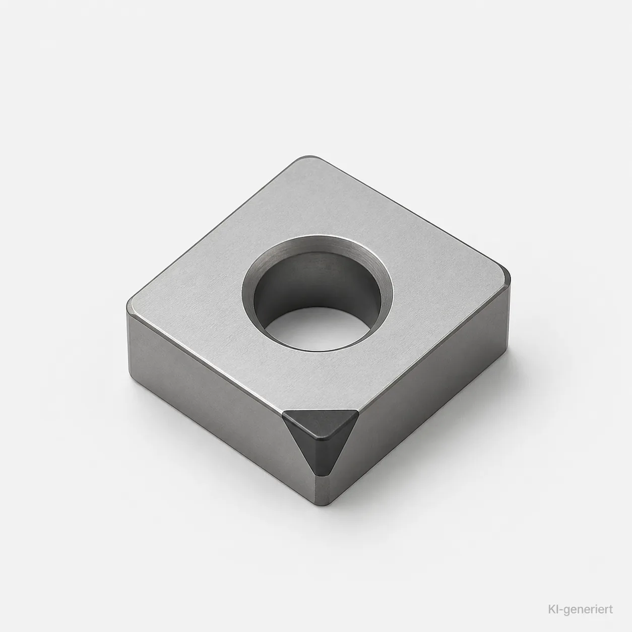 Square PCBN indexable insert, isolated view